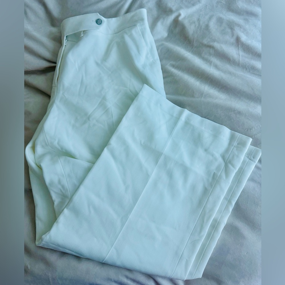 White Ankle Business Pants (Lined)